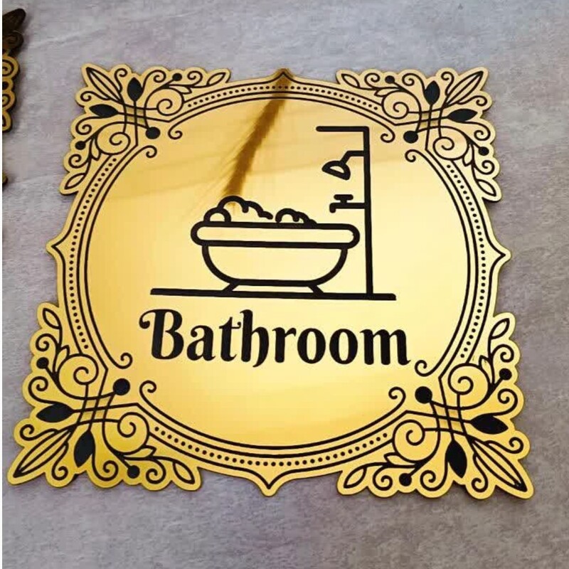 نشانگر حمام و دست شویی جنس مولتی استایل با حک اختصاصی و طراحی مطابق سلیقه شما ابعاد دلخواه