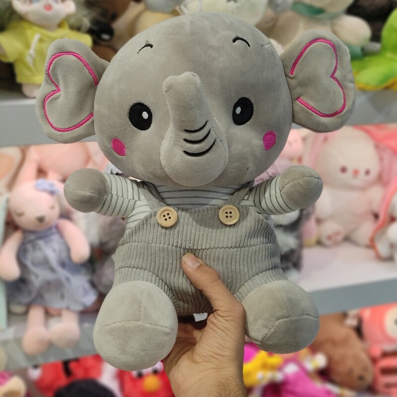 عروسک پولشی فیل ناز در 2 رنگ قابل شستشو