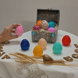تخم مرغ رنگی سفره هفت سین مدل اریگامی 