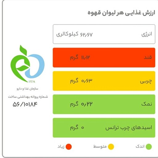 قهوه وانیلی 3in1کوپا 20 عددی با وزن 360گرم