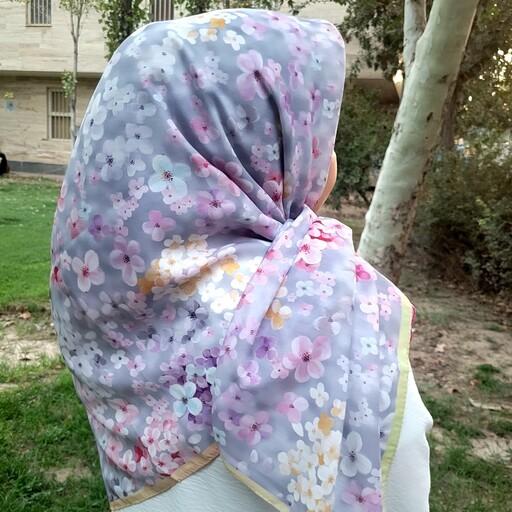 روسری نخی دخترانه و زنانه سایز حدود 110  از 9 سال به بالا