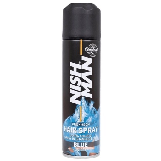 اسپری رنگ مو نیش من (آبی) حجم 150 میلی لیتر - NISHMAN Hair color spray (BLUE) 150 ml