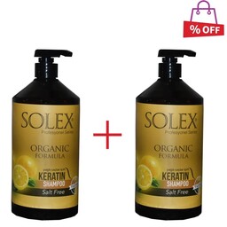 شامپو موی سولکس SOLEX لیمویی برای موهای چرب مجموعه 2 عددی حجم هر کدام 1000 میل