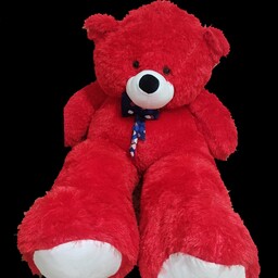 عروسک خرس بزرگ رنگ قرمز ( مخصوص ولنتاین) ارتفاع 1 متر و 60 سانتی متر