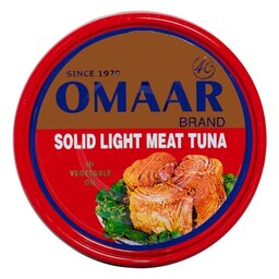 کنسرو تن ماهی عمر  در روغن گیاهی 185گرمی Omaar Solid Light Meat Tuna