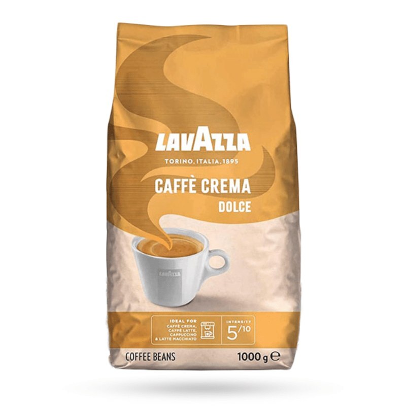 دانه قهوه لاوازا lavazza مدل کافه کرما دولچه caffe Crema Dolce یک کیلویی