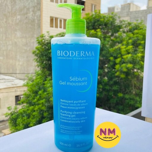 ژل شستشو صورت بایودرما ( بیودرما ) سبیوم موسانت اصل فرانسه 500 میل Bioderma 