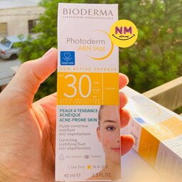 ضد آفتاب بایودرما Bioderma مدل فتودرم آکنه مت SPF30 حجم 40 میل