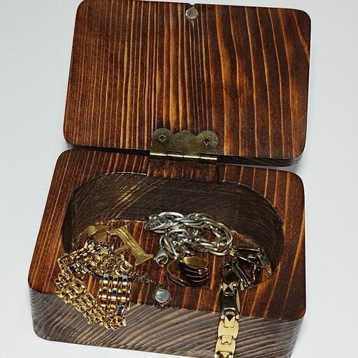 جعبه جواهرات  چوبی مدل مستطیل 