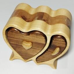 مینی دراور چوبی  تزیینی  وکاربردی  مدل قلب
