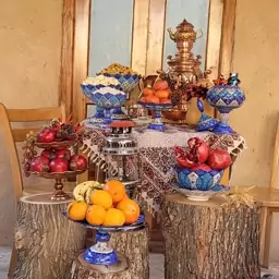 ست پذیرایی مینا کاری یلدایی  (ارسال رایگان )