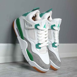 کتونی مردانه نایک ایر جردن 4 رترو سفید سبز کد 99 Nike Air Jordan 4 Retro(ارسال رایگان)