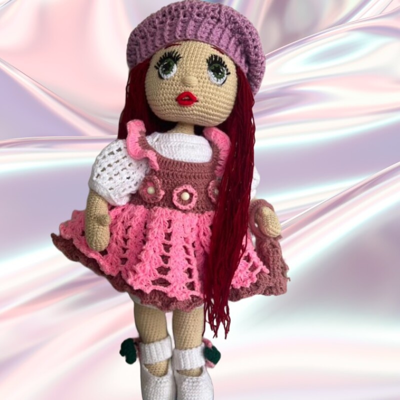 عروسک بافتنی  حنا خانم  
