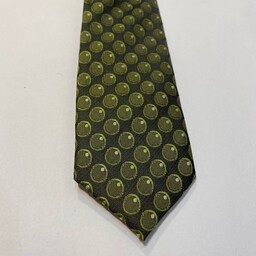کراوات مردانه سبز طرحدار باعرض7سانت ساتن سیلک ترک کیفیت بالا