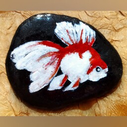 نقاشی روی سنگ، طرح ماهی گلی 1
