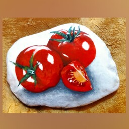 نقاشی روی سنگ، طرح گوجه فرنگی