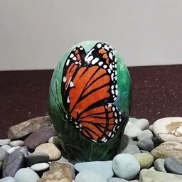 نقاشی روی سنگ  ، طرح پروانه 2