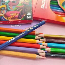 مداد رنگی 12 رنگ جعبه مقوایی فکتیس