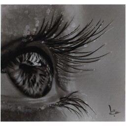 نقاشی سیاه قلم چشم هایپر رئال  بدون قاب مشابه تصویر 