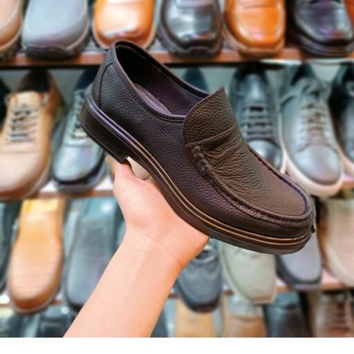 کفش چرم مردانه فرزین مدل سانترال 