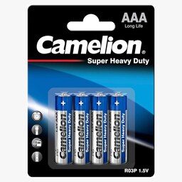 باتری نیم قلمی Super Heavy Duty کملیون بسته 4عددی Camelion