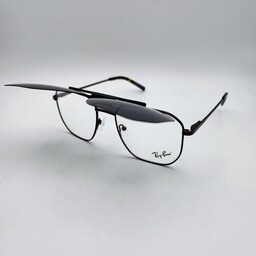 فریم عینک طبی مگنتی کاوردار  رای بن Ray Ban با تک کاور آفتابی یووی 400 پولاریزه