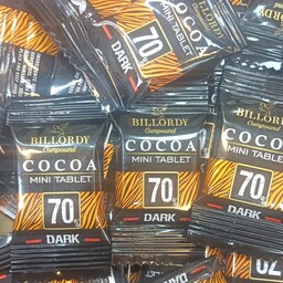 شکلات تلخ 70 درصد با کیفیت عالی بیلوردی کاکائو 200 گرمی آجیل و خشکبار مهران 