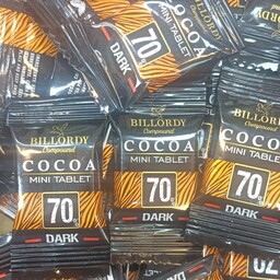 شکلات تلخ 70 درصد با کیفیت عالی بیلوردی کاکائو 500 گرمی آجیل و خشکبار مهران 