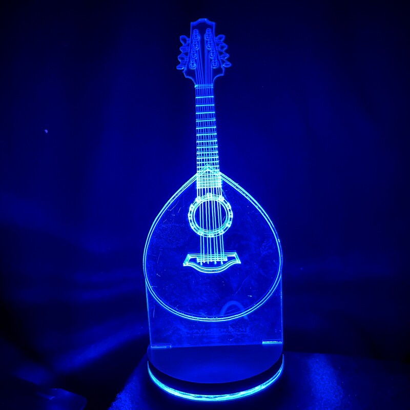 چراغ خواب سه بعدی طرح گیتار2 برند آباژور سه بعدی چهره