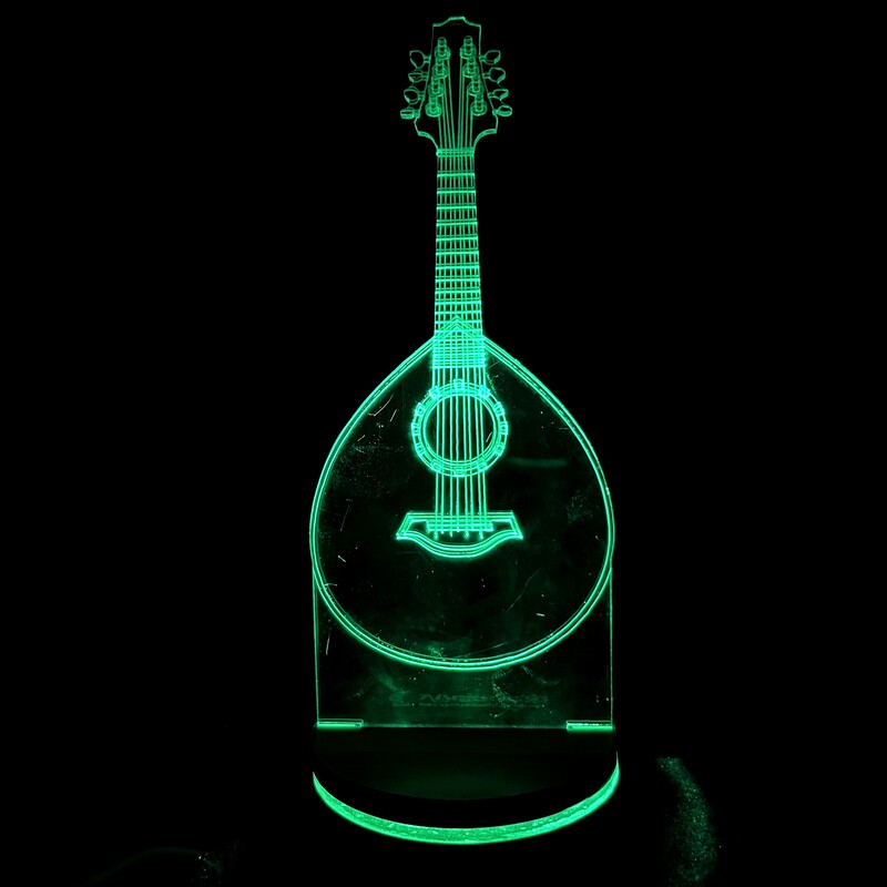 چراغ خواب سه بعدی طرح گیتار2 برند آباژور سه بعدی چهره