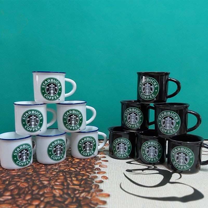 فنجان قهوه خوری استارباکس تک رنگ بسته 6 عددی