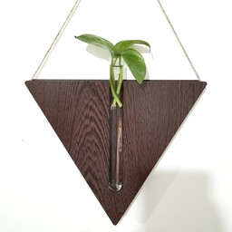  گلدان دکوری آویز چوبی مثلثی مدل G-01