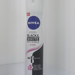 اسپری ضد تعریق زنانه نیوآ NIVEA مدل Invisible Black And White Fresh حجم 150 میلی لیتر