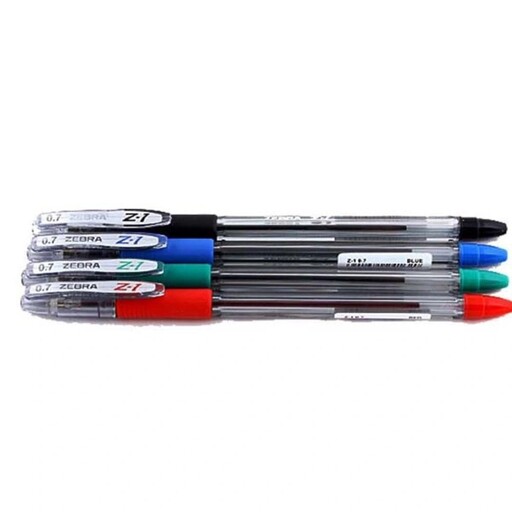 خودکار زبرا (Zebra) Z-1 قطر 0.7 (ژاپنی اصلی) در چهار رنگ (آبی، قرمز، مشکی، سبز) 