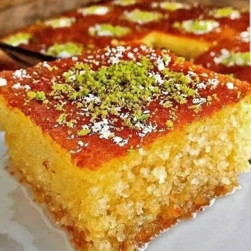 کیک باقلوا (شربتی) - کیک باقلوا یا همون شیرینی شربتی با زعفران تازه و با کیفیت