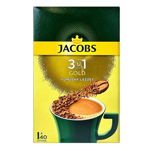 قهوه فوری 3 در 1 گلد 40 ساشه ای جاکوبز (jacobs) 720 گرمی (شکلاتیک ترکیه)

