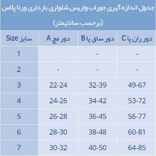 جوراب واریس شلواری بارداری کفه دار ورنا پلاس پنجه باز کلاس 1