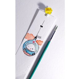 بوک مارک طرح تنگ ماهی، نشانگر کتاب، نقاشی آبرنگ (سفارشی پذیرفته می شود)