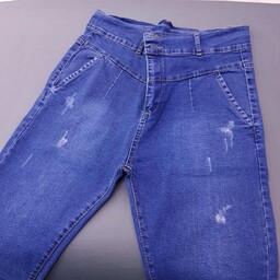 شلوار جین جذب گن دار آبی (مناسب سایز ایرانی 40 و 42) با جدول سایز