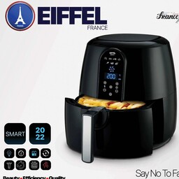 سرخ کن 6 لیتری ایفل فرانسه،صفحه لمسی،خاموش کننده خودکار،کانوکشن دار جهت چرخش گرما و پخت کامل غذا