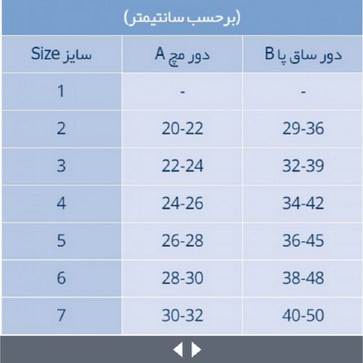  جوراب واریس ورنا پلاس AD باکفه زیر زانو -کلاس 3 سایز 6