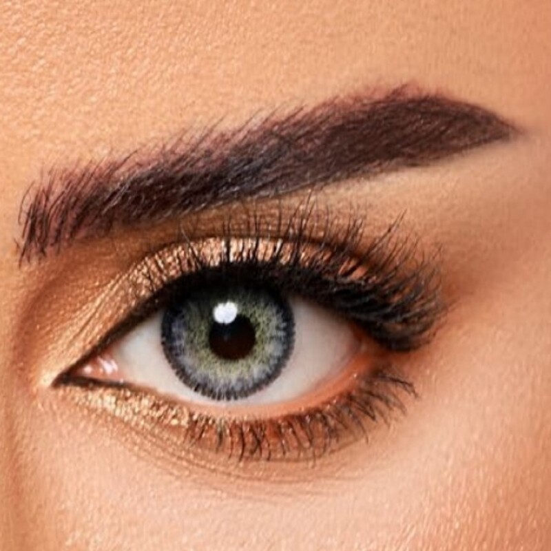 لنز چشم رنگی فصلی دهب lumirere gray رنگ ( طوسی سبز دور دار و بدون دور)