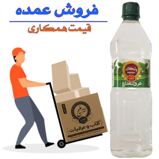 فروش عمده عرق نعناع پایگلان 60 بطری یک لیتری - ارگانیک - گیاهان دارویی ملیح - طبیعی (تضمین کیفیت)سنتی کاشمر 