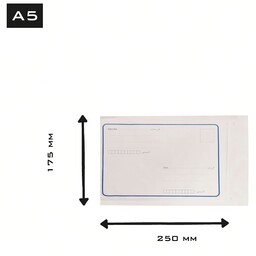 پاکت پستی لمینه مشکی سایز A5بسته 25 عددی