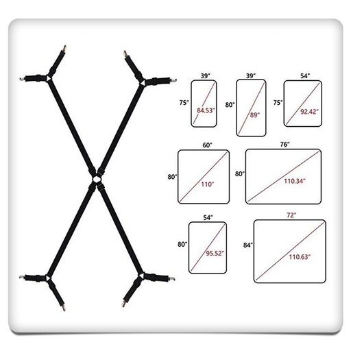 گیره نگهدارنده ملحفه تخت مدل 4 سر