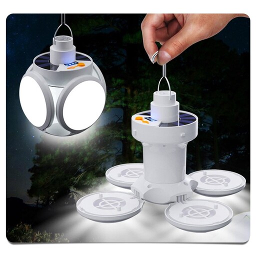 لامپ خورشیدی کمپینگ آویز دار مدل SL2029(لامپ led ، لامپ ال ای دی، چراغ قوه ، چراغ شارژی ،چراغ اضطراری،لامپ خورشیدی)