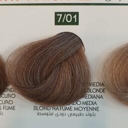 رنگ مو نچرال بلوند طبیعی دودی متوسط medium smoky natral blonde