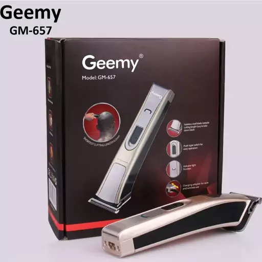 ریش تراش مارک جیمی (Geemy) مدلGM-657 و ماشین اصلاح و خط زن حرفه ای و صفر زن 