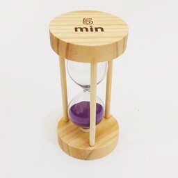 ساعت شنی چوبی 5 دقیقه ای دارای رنگ بندی