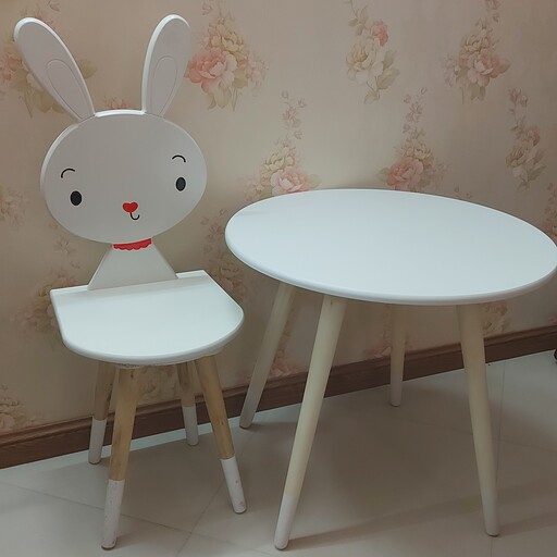 میز و صندلی کودک مدل خرگوشک